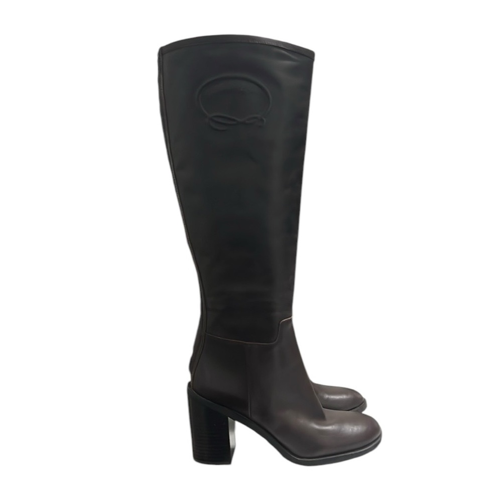Franco Sarto Rivettall Leather Knee-High Boots in Brown Size 9
